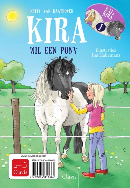 Achterkant van Kai wil een pony / Kira wil een pony