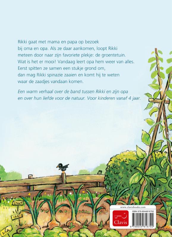 Achterkant van Rikki en de tuin van opa