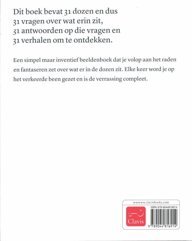 Achterkant van 31 dozen
