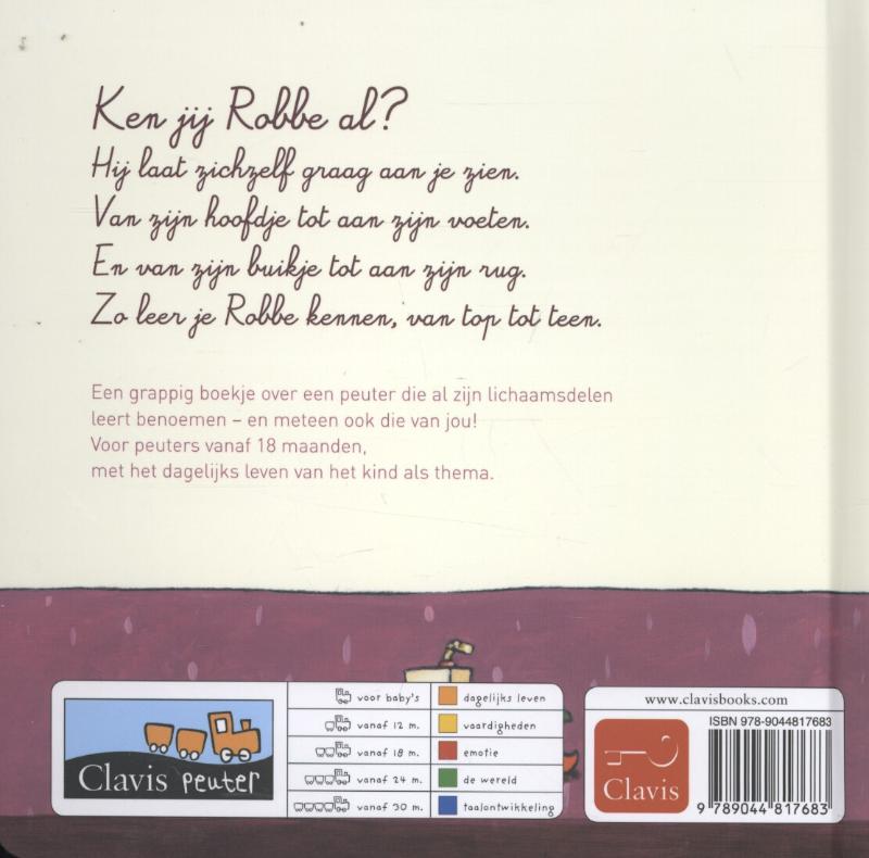 Achterkant van Robbe van top tot teen