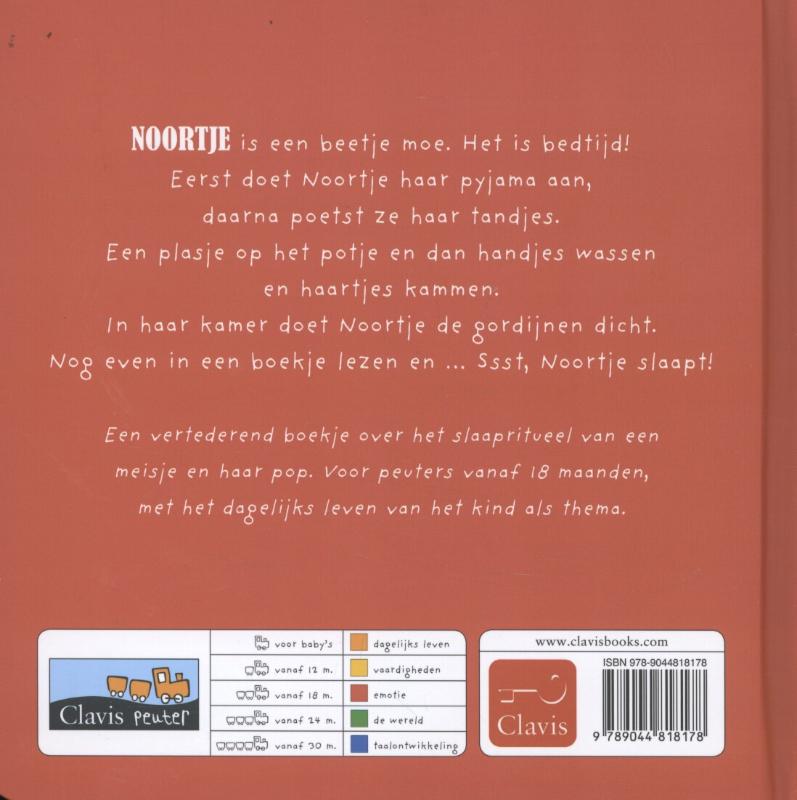 Achterkant van Noortje gaat slapen