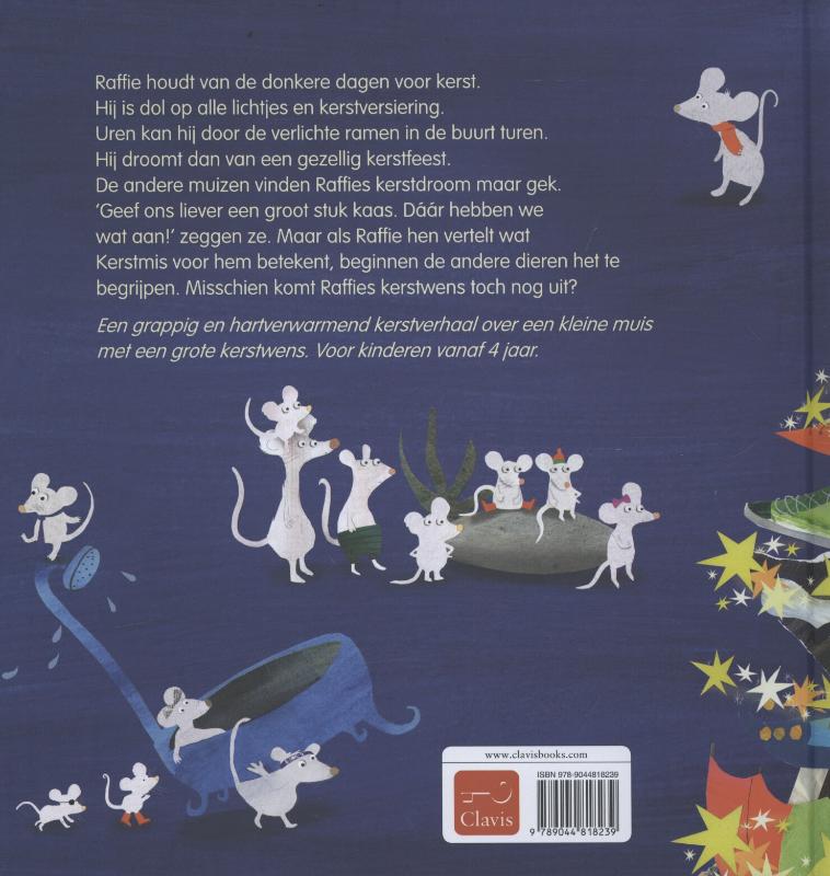 Achterkant van De kerstwens van Raffie