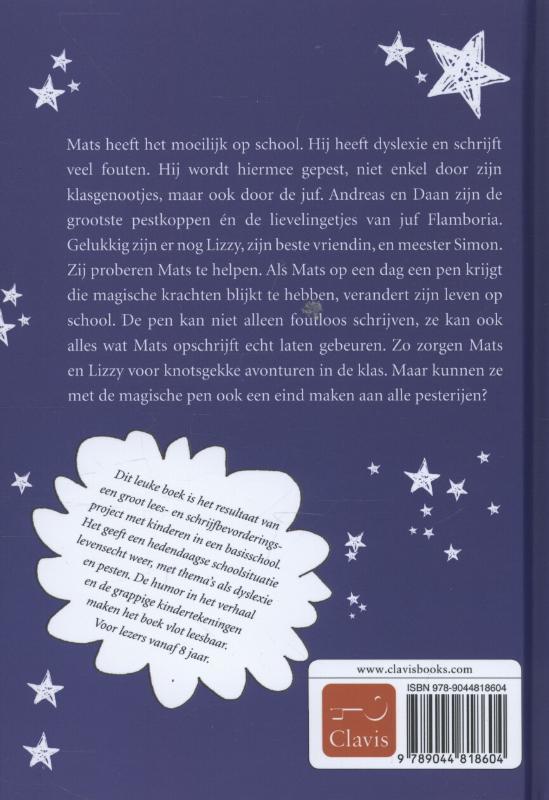 Achterkant van De magische pen