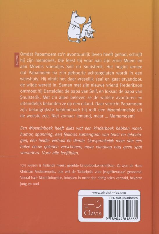Achterkant van De heldendaden van Papamoem
