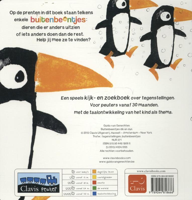 Achterkant van Buitenbeentjes dik en dun