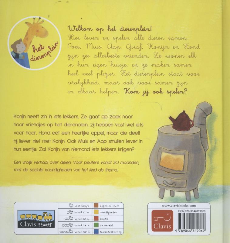 Achterkant van Een taart voor konijn