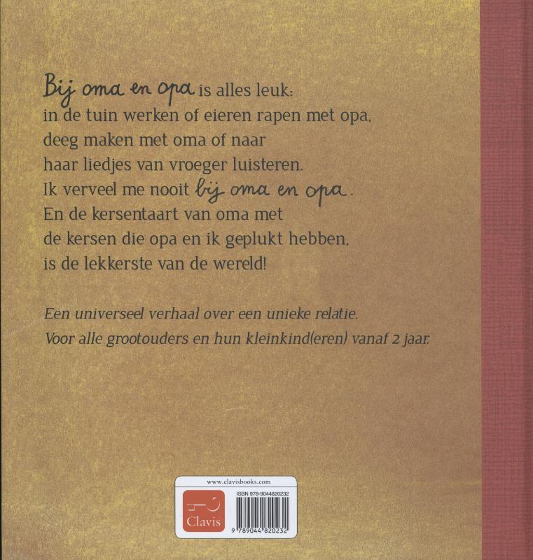 Achterkant van Bij oma en opa