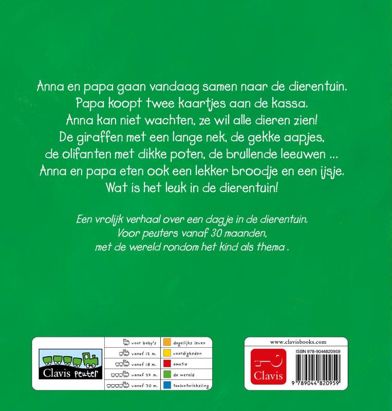 Achterkant van Anna in de dierentuin