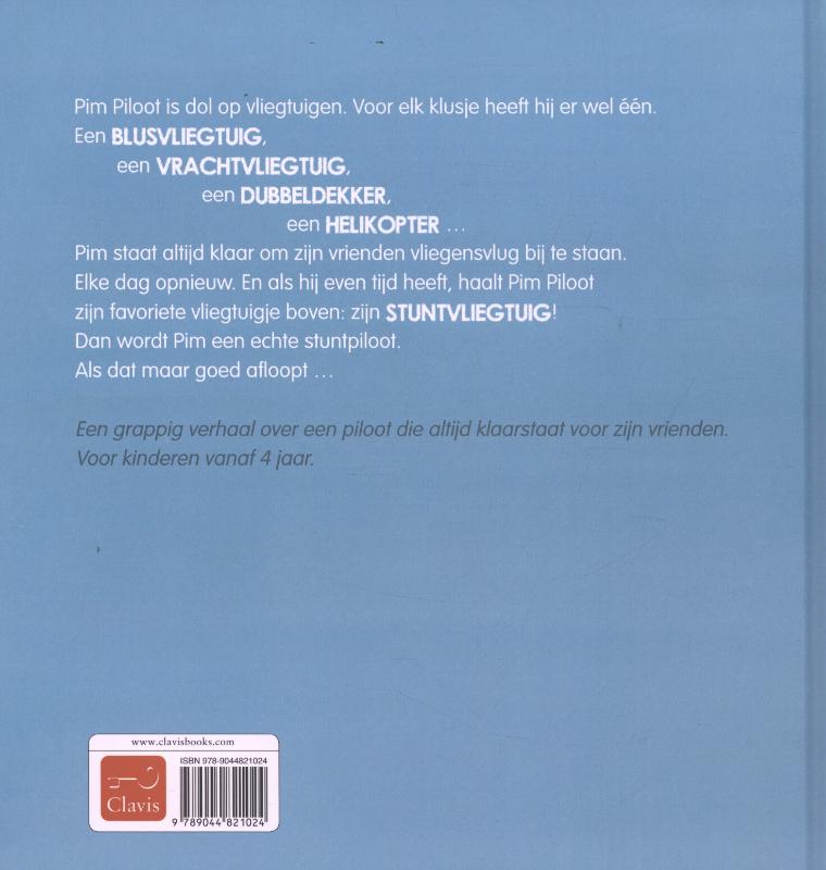Achterkant van Pim Piloot