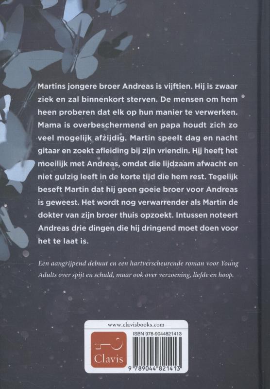 Achterkant van Tussen winter en hemel