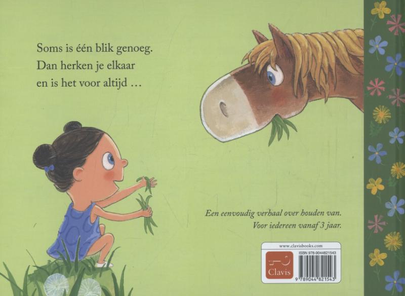 Achterkant van Het meisje en de pony