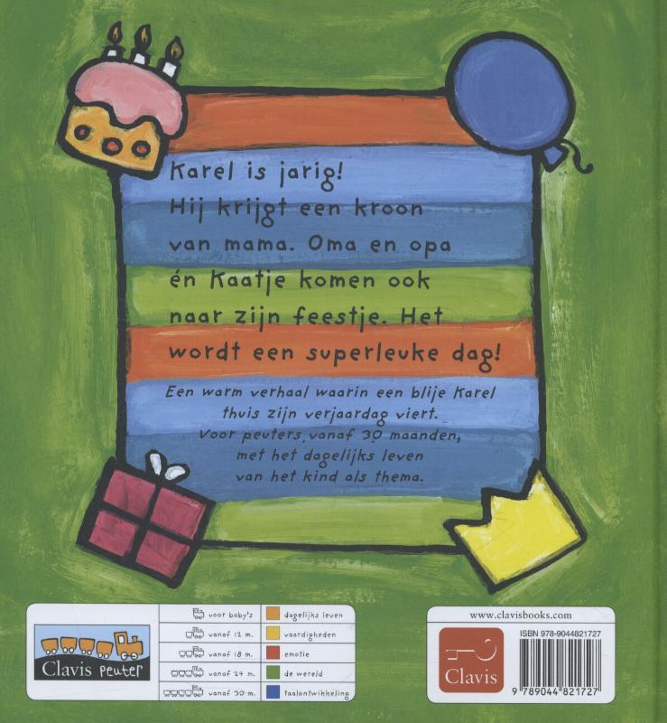 Achterkant van Karel is jarig