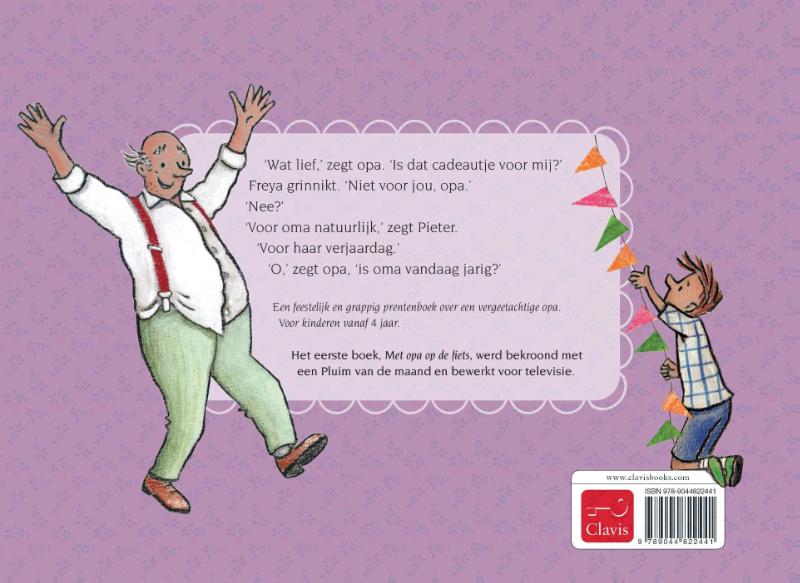 Achterkant van Met opa is het feest