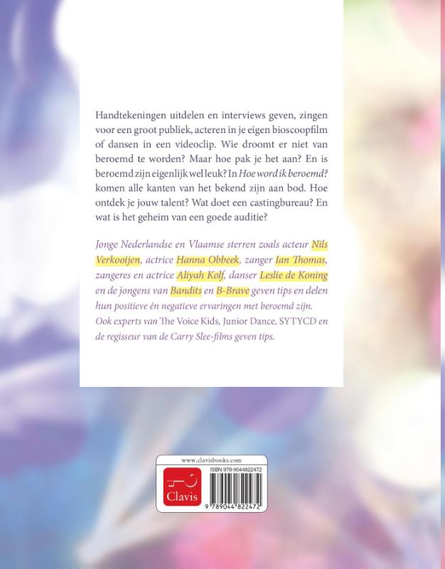 Achterkant van Hoe word ik beroemd