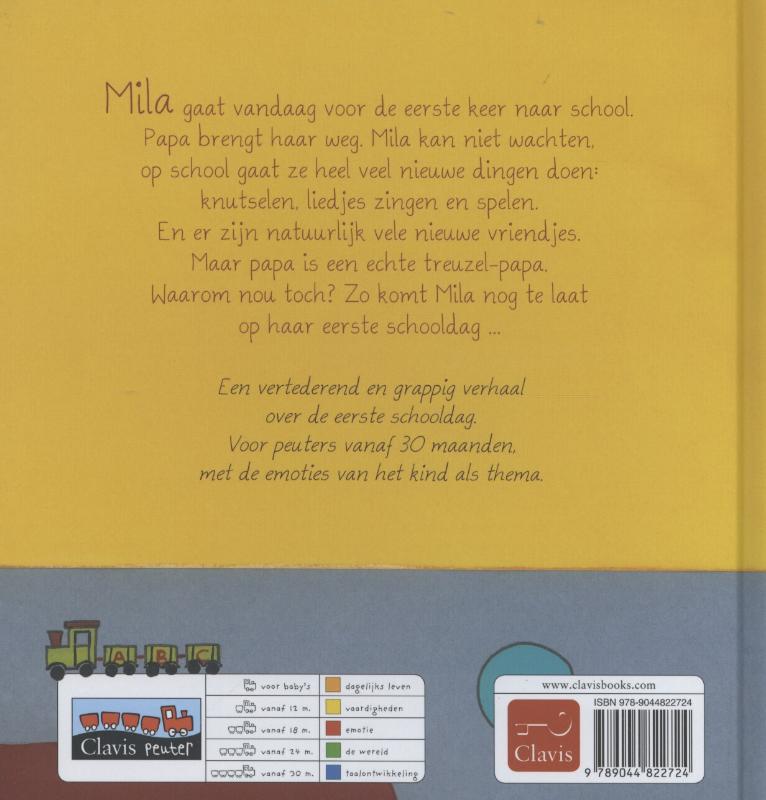 Achterkant van Mila wil naar school
