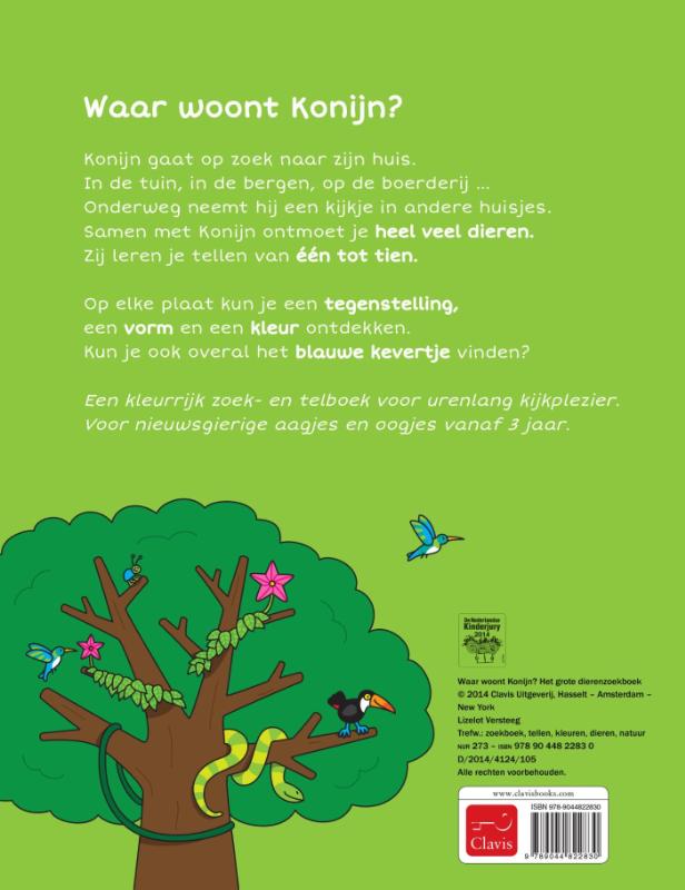 Achterkant van Waar woont Konijn?