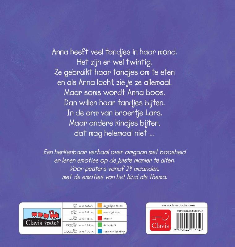 Achterkant van Niet bijten, Anna!