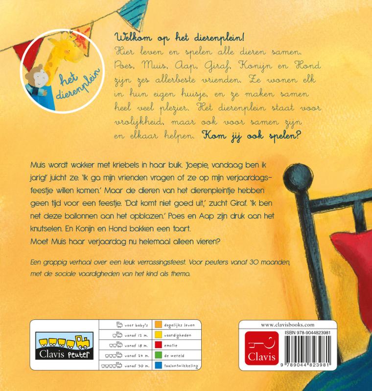 Achterkant van Muis is jarig