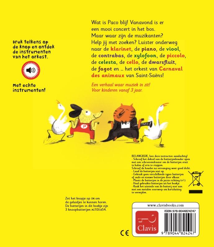 Achterkant van Paco en het orkest