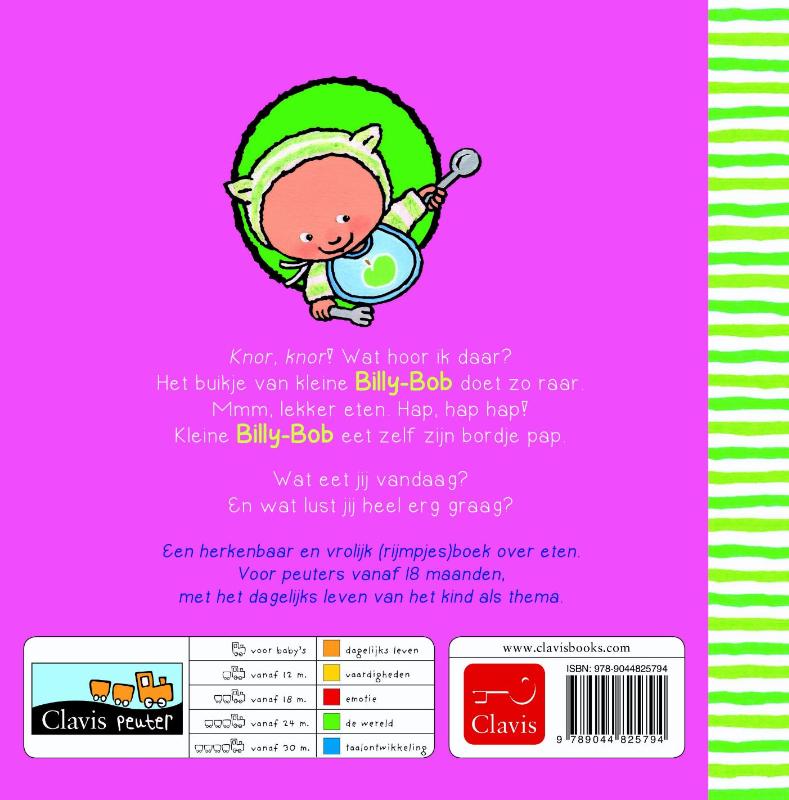 Achterkant van Kleine Billy-Bob eet alles op