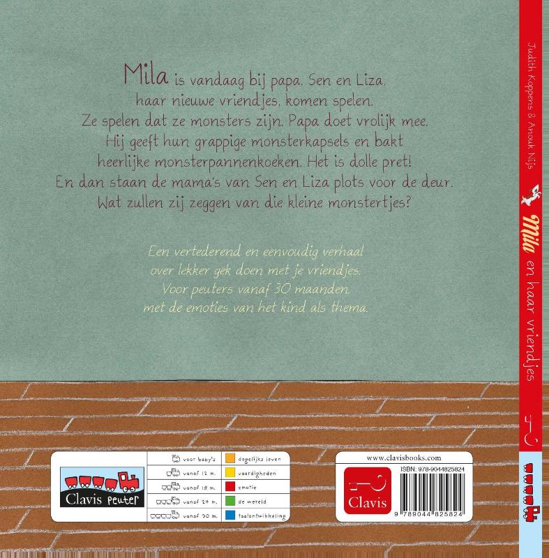 Achterkant van Mila en haar vriendjes