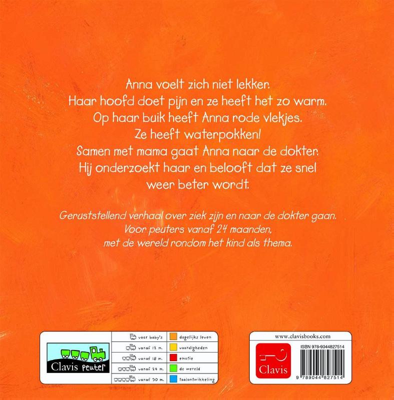 Achterkant van Anna is ziek