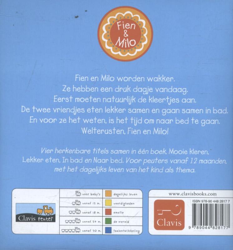 Achterkant van Opstaan en slapengaan
