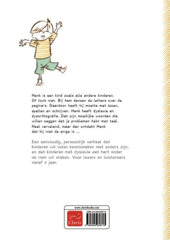 Achterkant van Henk en de dansende letters