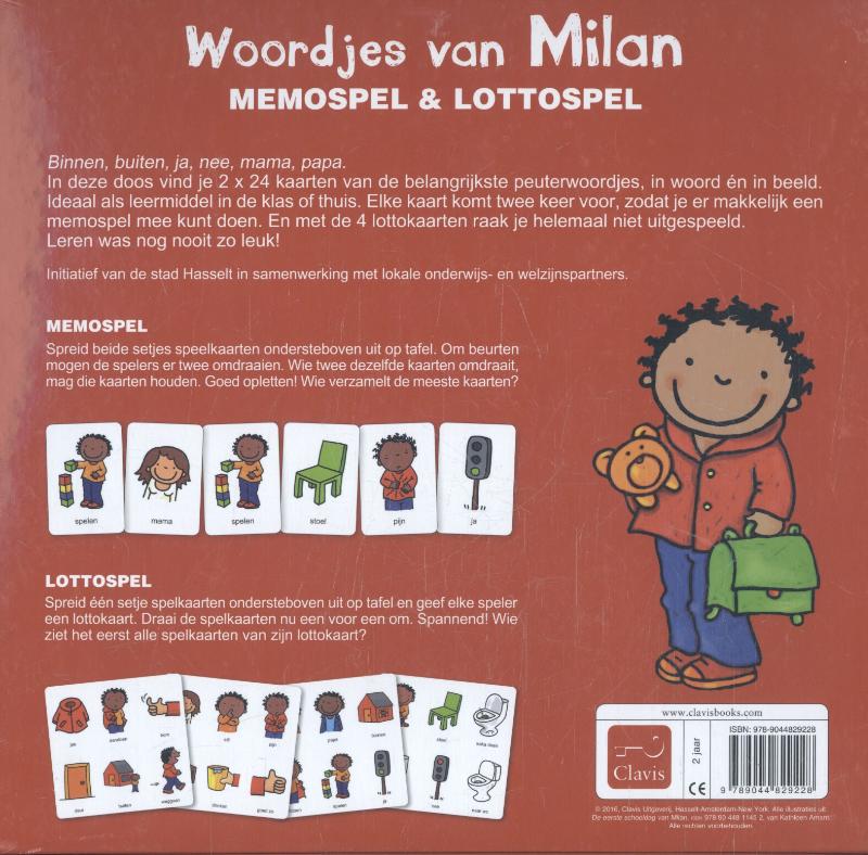 Achterkant van Woordjes van Milan