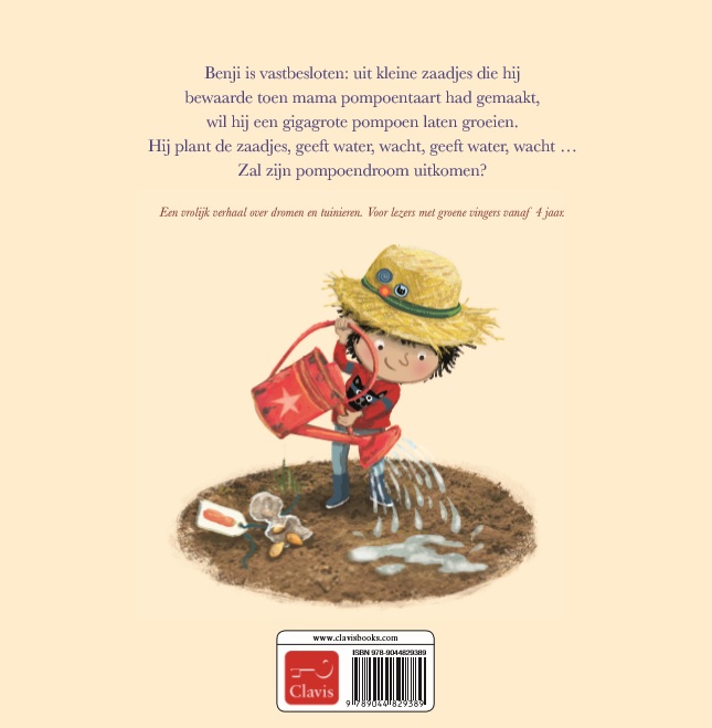Achterkant van Benji & de gigagrote pompoen