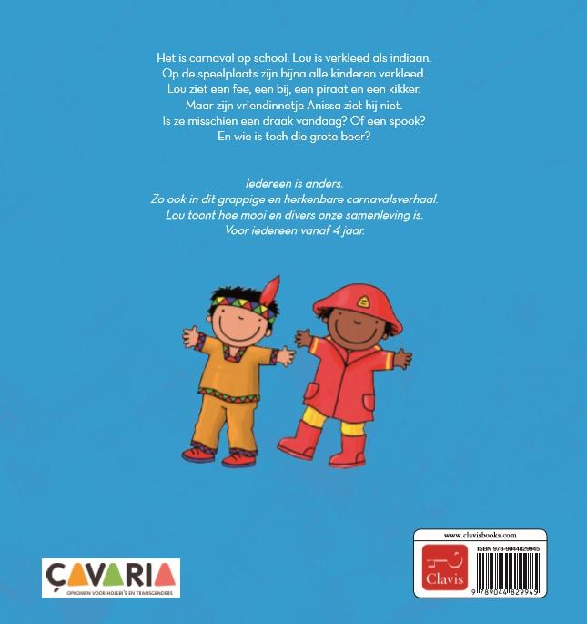 Achterkant van Lou viert carnaval
