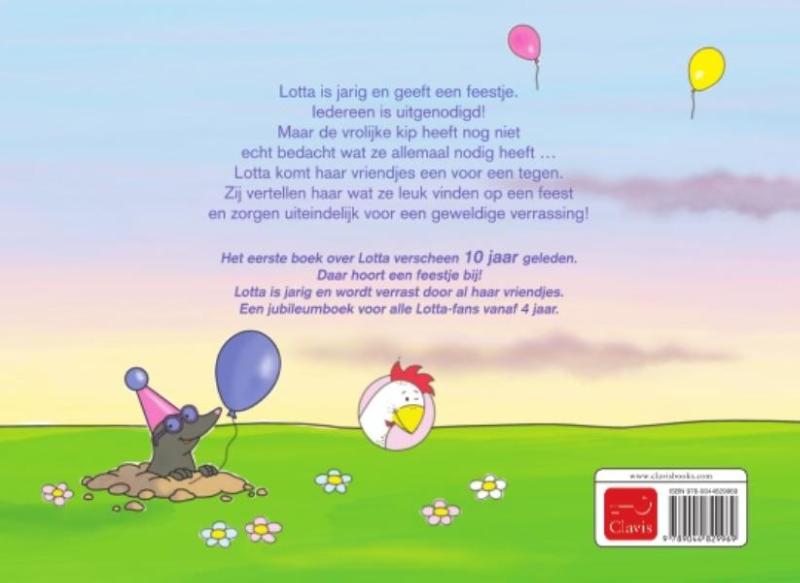 Achterkant van Lotta is jarig
