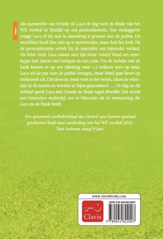 Achterkant van Luca, aanvoerder van Oranje