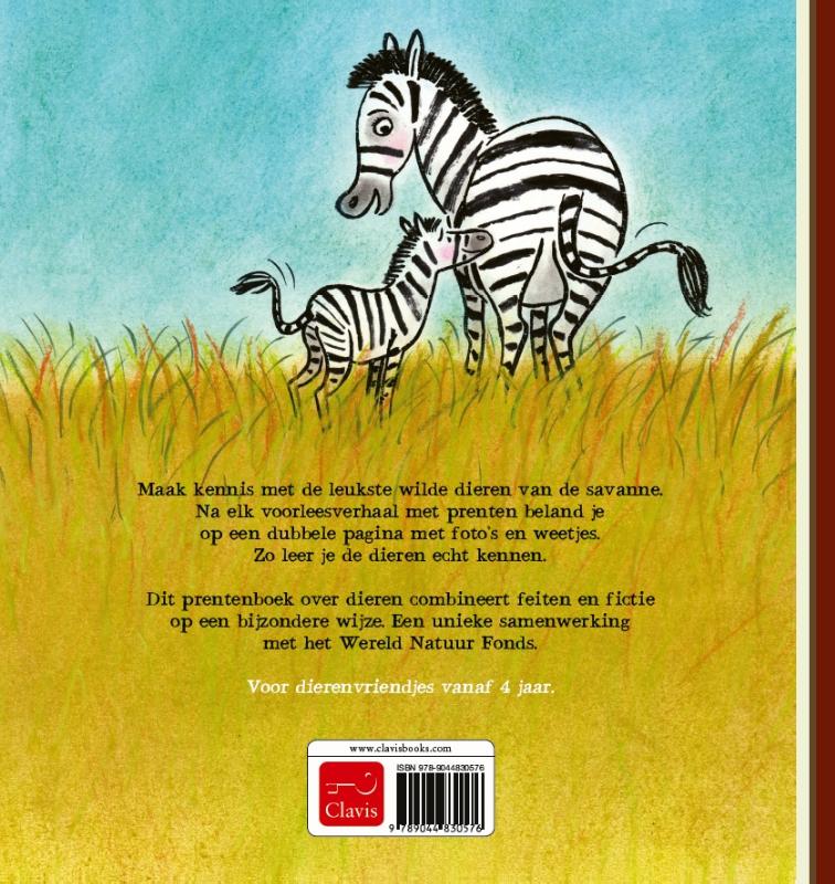Achterkant van Wilde dieren van de savanne