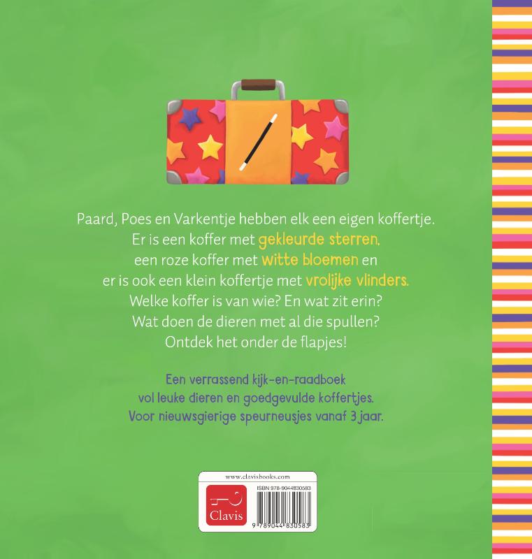 Achterkant van Koffertje open koffertje dicht