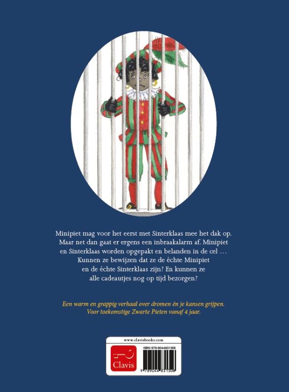 Achterkant van Minipiet in de cel