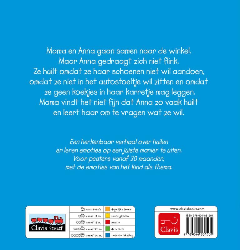 Achterkant van Niet huilen, Anna