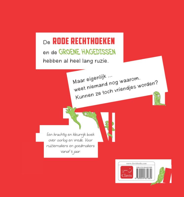 Achterkant van Groen en rood maken ruzie