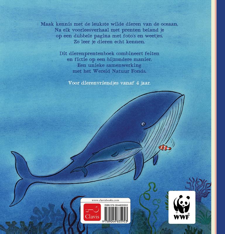 Achterkant van Wilde dieren van de oceaan