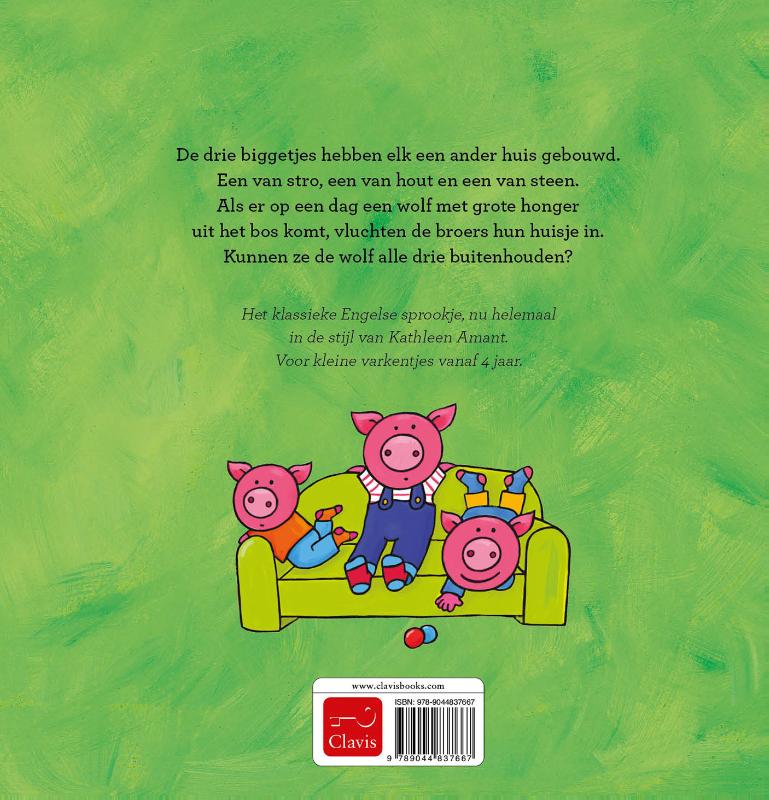 Achterkant van De drie biggetjes