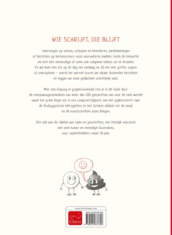 Achterkant van Wie schrijft, die blijft