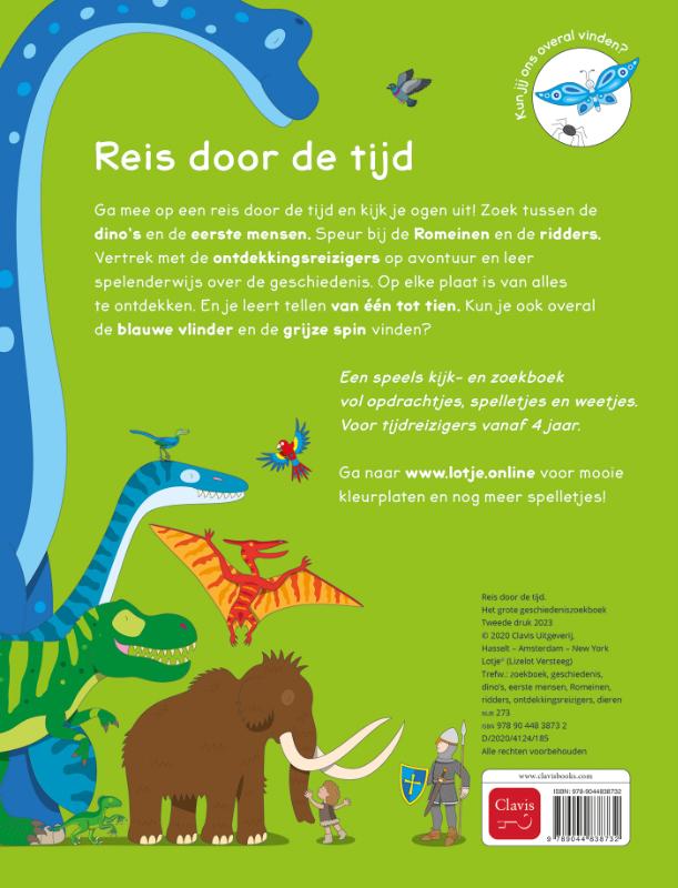 Achterkant van Reis door de tijd