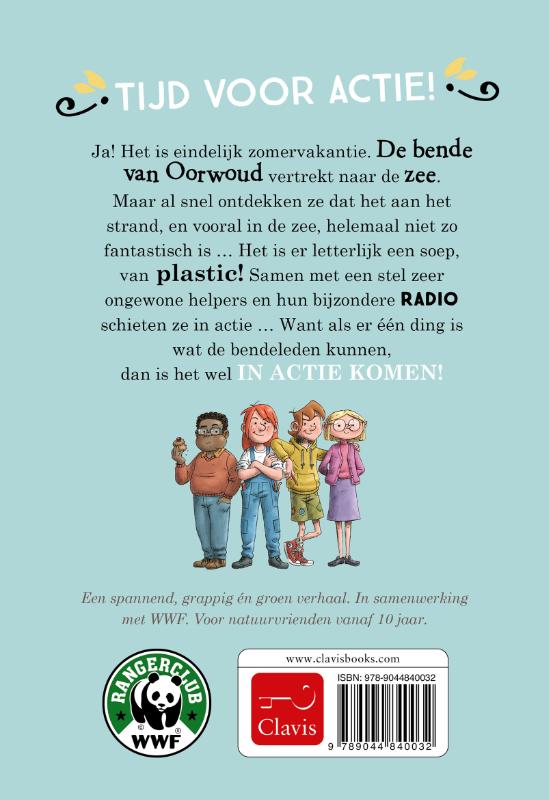 Achterkant van SOS Weg met plastic