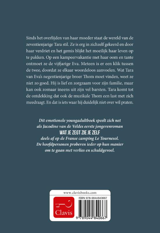 Achterkant van De stilte zegt genoeg