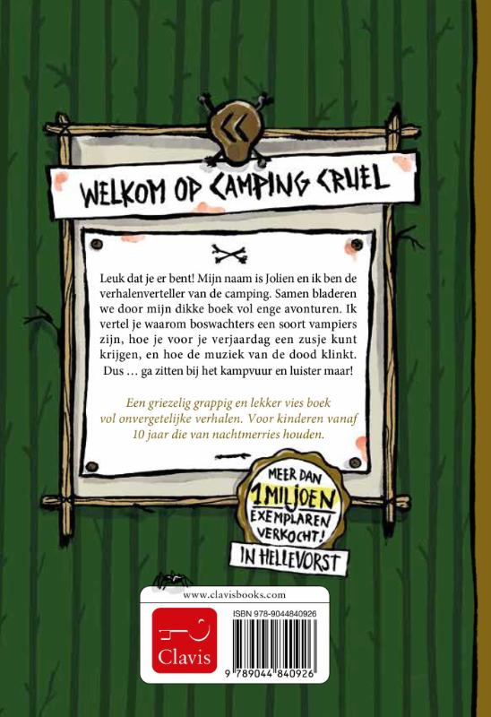 Achterkant van Camping Cruel