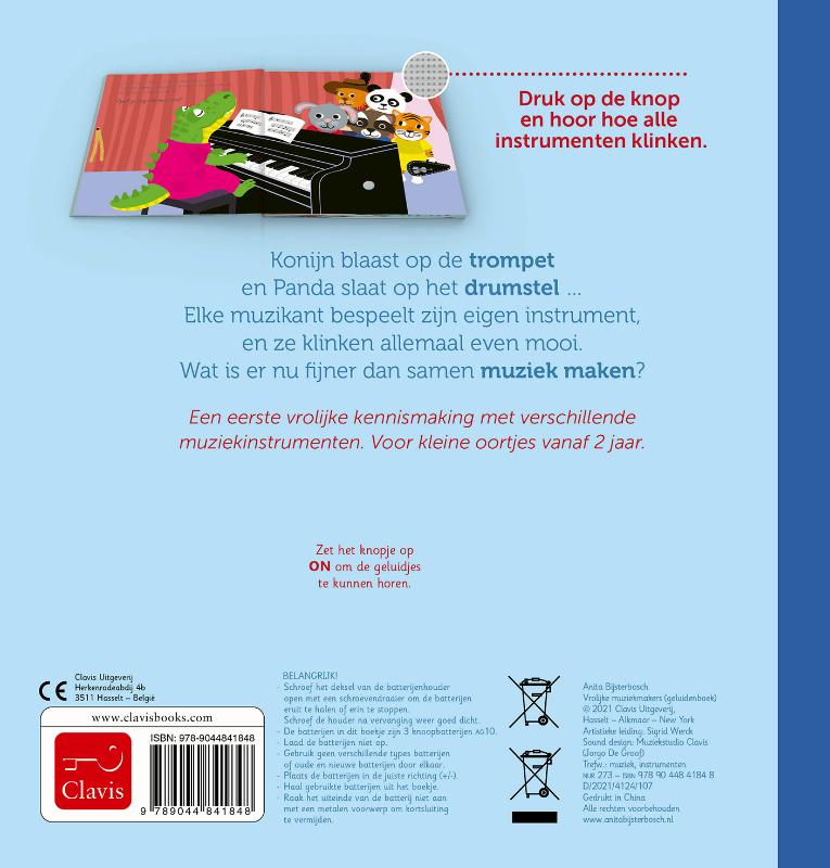 Achterkant van Vrolijke muziekmakers