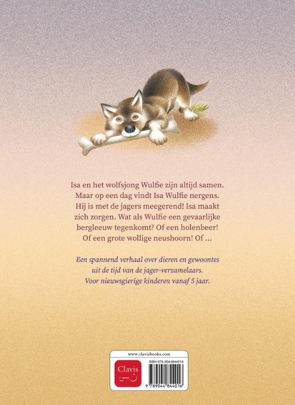 Achterkant van Wulfie het wolfsjong