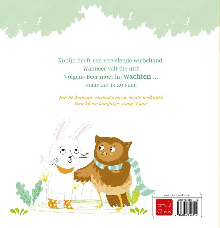 Achterkant van Konijn heeft een wiebeltand