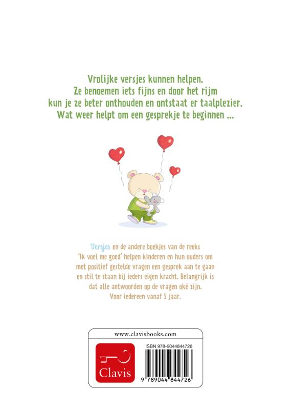 Achterkant van Versjes