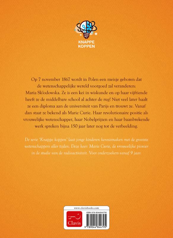 Achterkant van Marie Curie